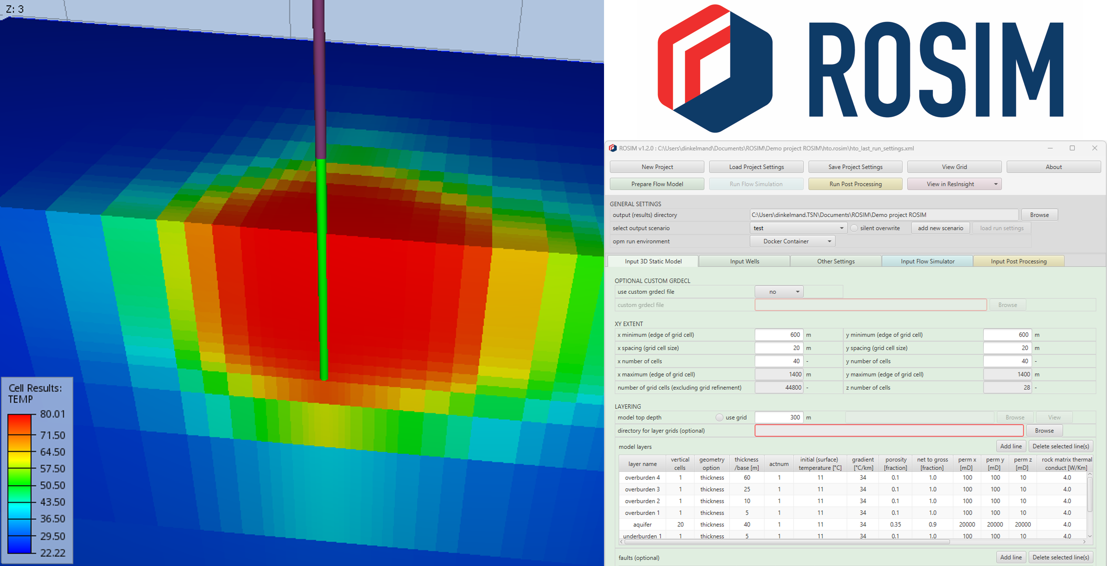 lithological model cross section
