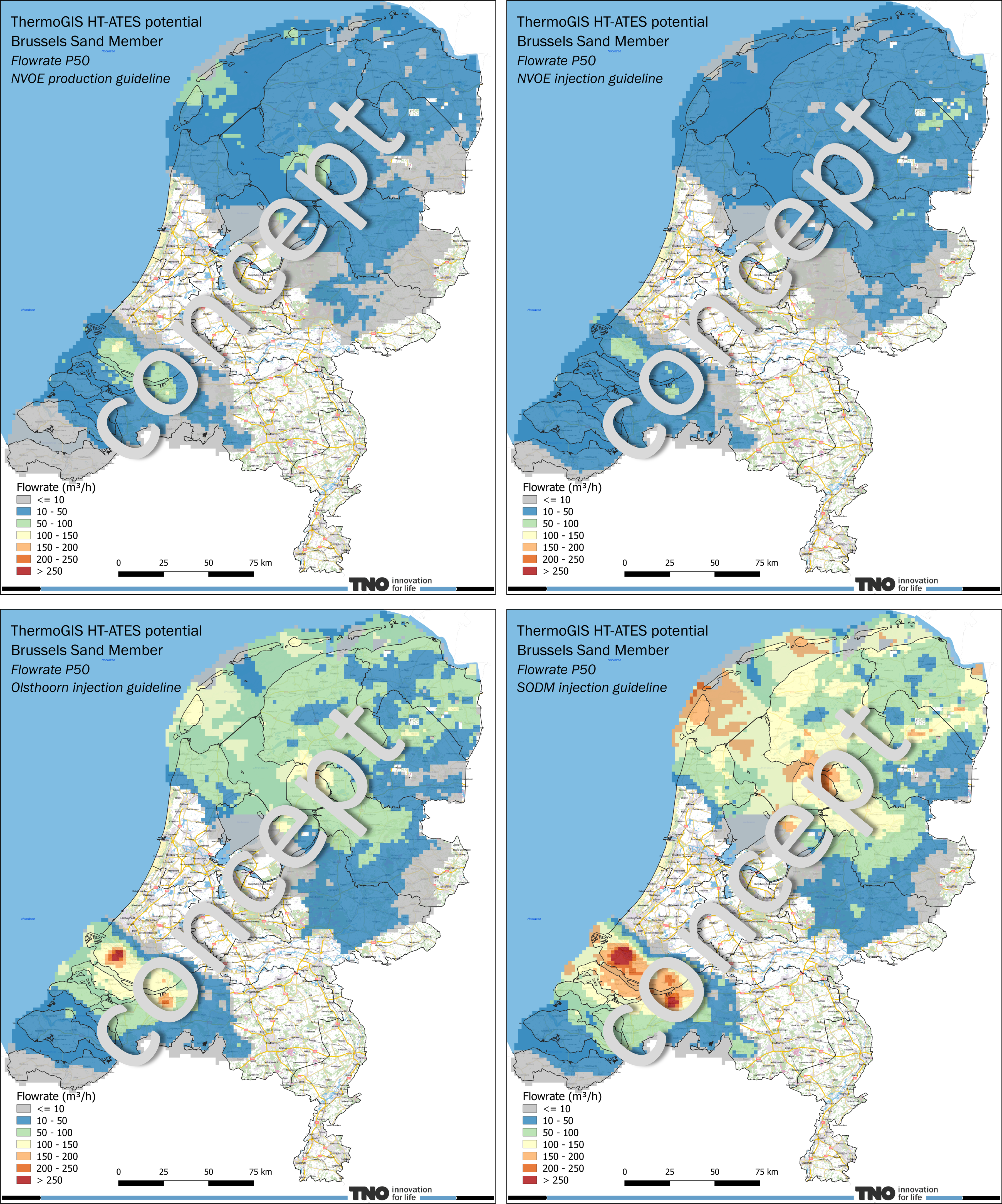 Brussels Sand flow rates