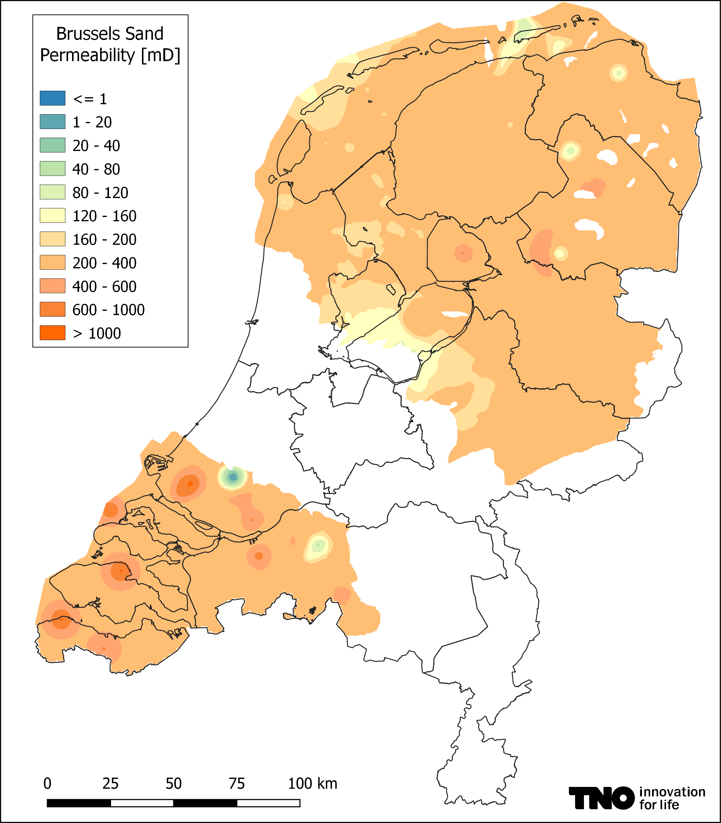 Brussels Sand permeability