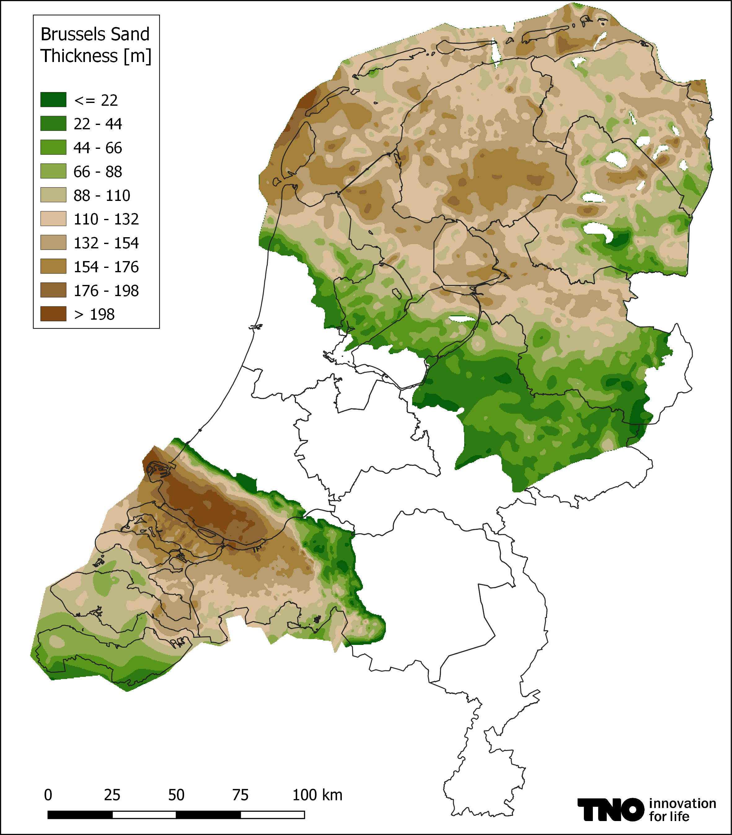 Brussels Sand thickness